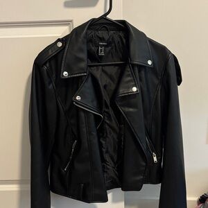 Forever 21 Sleek Black Leather Jacket